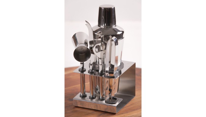 vecs053-3_0x400-13 Silver Fusion Mixology Cocktail Set 11.5Cmx13Cmx25Cm - Image 1