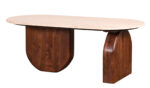 Neapol | Travertine-Walnut Coffee Table 120x60x45 - Image 2
