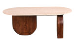 Neapol | Travertine-Walnut Coffee Table 120x60x45 - Image 4