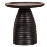 Phoebee | Round Black Side Table 50x50x50