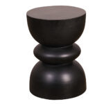 Carroll | Black Round Side Table 36x36x50