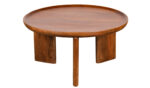 Tripodos | Round Walnut Coffee Table 80x80x40