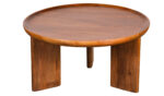Tripodos | Round Walnut Coffee Table 80x80x40 - Image 2