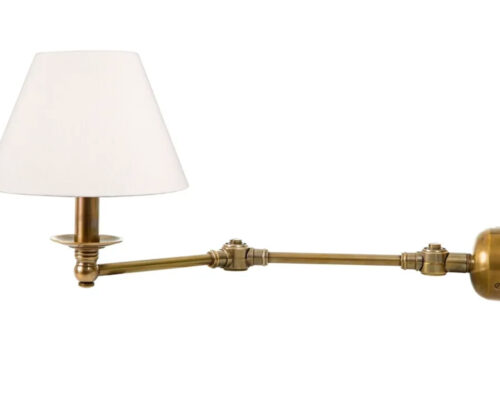 Portland Wall Lamp Antique Brass Without Shade