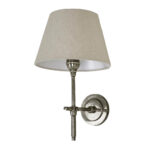 Dino Wall Lamp Antique  Silver without shade