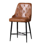Leather Iron Counter Chair