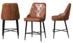 Leather Iron Counter Chair - Image 2